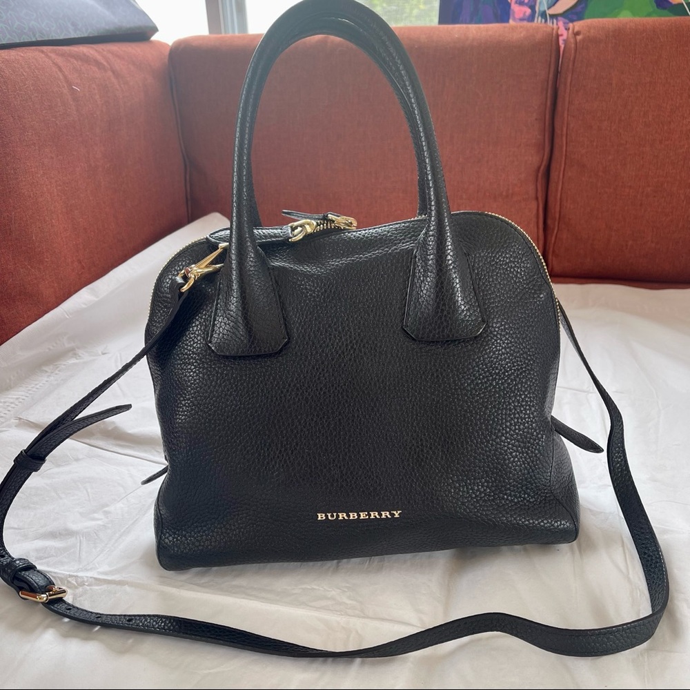 Burberry Greenwood Bowling Bag Grainy Leather Small